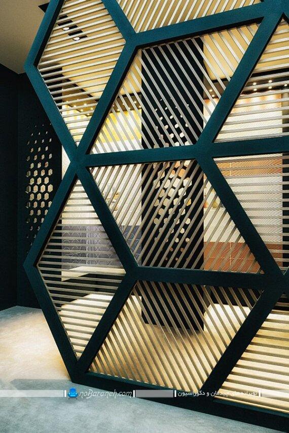 طرح های جدید و لاکچری پارتیشن چوبی. جداسازی فضا و تقسیم فضا در منزل با پارتیشن چوبی نرده ای شیک مدرن فانتزی زیبا.