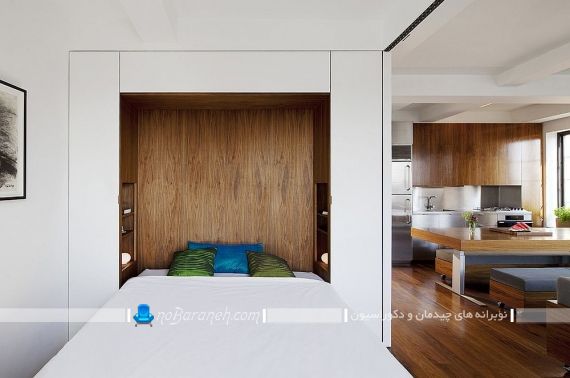 دکوراسیون اتاق خواب ساده و شیک. دکوراسیون چوبی و مدرن اتاق عروس. مدل های تزیین اتاق خواب با طرح چوب