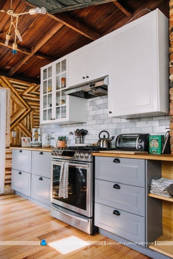 طرح های چوبی در دکوراسیون آشپزخانه با هزینه کم. مدل های جدید صفحه کابینت