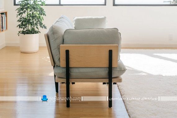 مدل جدید کاناپه راحتی سه نفره. مبل و کاناپه راحتی چوبی با طراحی شیک و مدرن ساده