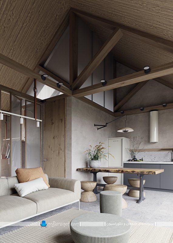 دکوراسیون چوبی و شیک منزل 60 متری طراحی دکوراسیون داخلی منزل کوچک با چوب