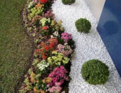 مدلهای متنوع سنگ تزئینی برای دور و لبه باغچه حیاط ویلایی