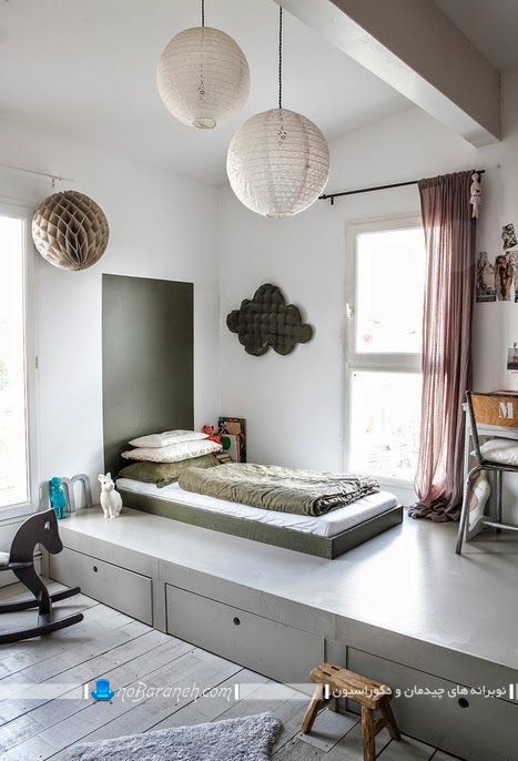 اتاق خواب نیمه دوبلکس. ایده های خلاقانه برای فضاسازی در اتاق خواب کوچک تک نفره. دکوراسیون شیک و مدرن اتاق خواب