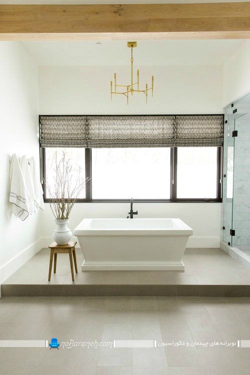 نصب وان حمام در ارتفاع و طبقه سنگی. طراحی دکوراسیون مدرن حمام . جدیدترین مدل های وان حمام برای دکوراسیون کلاسیک و مدرن