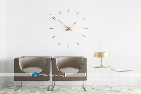 مدل ساعت دیواری شیک تزیینی با طراحی ساده مدرن بدون صفحه و شماره.