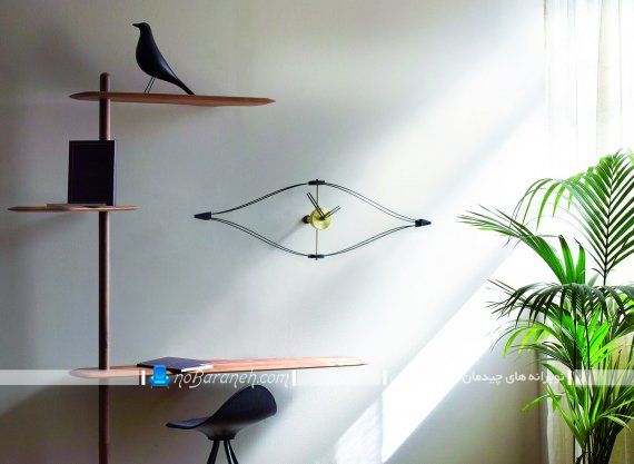 ساعت دیواری فانتزی شیک مدرن با طرح و مدل جدید و امروزی برای تزیین دیوار پذیرایی.