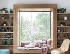 تصاویر طراحی پنجره اتاق خواب و پذیرایی به شکل نشیمن