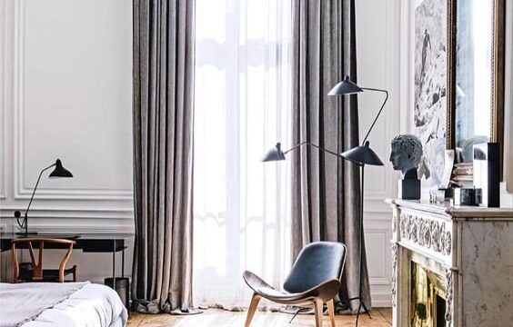 طراحی دکوراسیون اتاق خواب فرانسوی پاریسی