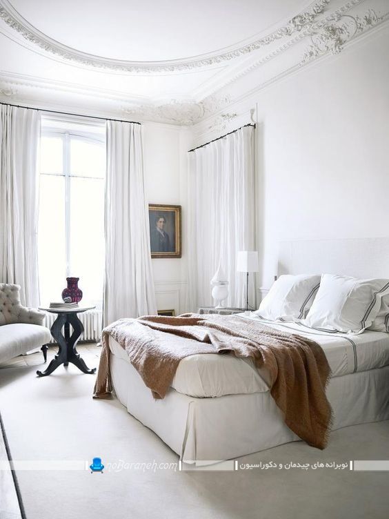 تزیین اتاق خواب به سبک فرانسوی با هزینه کم و ارزان قیمت ، عکس مدل دکوراسیون ساده و شیک اتاق عروس داماد
