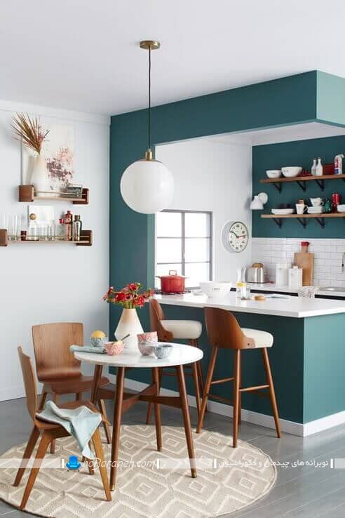 دکوراسیون آشپزخانه کوچک آپارتمانی با طرح شیک مدرن جدید با هزینه کم و ارزان قیمت با تصویر و عکس.