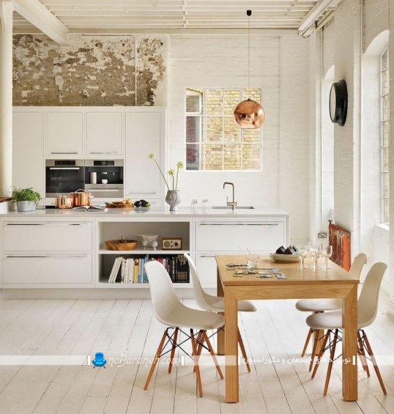 دیزاین شیک و مدرن آشپزخانه با سفید / طراحی دکوراسیون مدرن و شیک آشپزخانه اپن