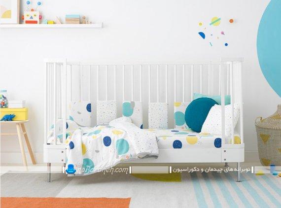 مدل ساده و شیک تخت خواب نوزاد. دکوراسیون شیک و مدرن اتاق نوزاد دختر و پسر.