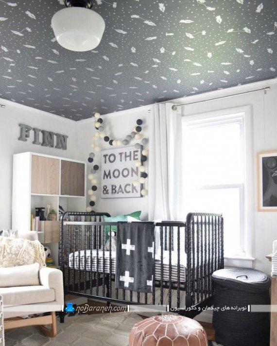 ایده خلاقانه برای تزیین سقف اتاق نوزاد با هزینه کم و ارزان با طراحی شیک زیبا فانتزی