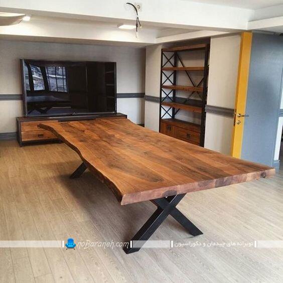 مدل جدید میز غذاخوری چوبی شیک مدرن کلاسیک 