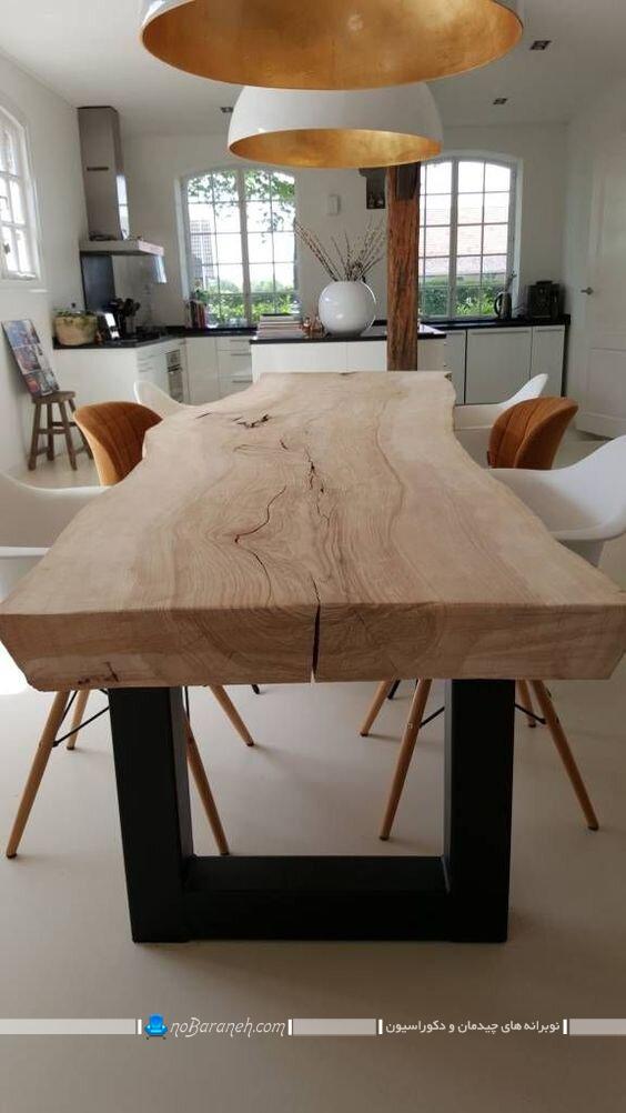 عکس مدل میز ناهارخوری چوبی و کلاسیک شیک 
